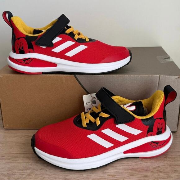 Adidas Disney x FortaRun J 'Mickey Mouse' Kids Sneakers H68111- SZ 1.5